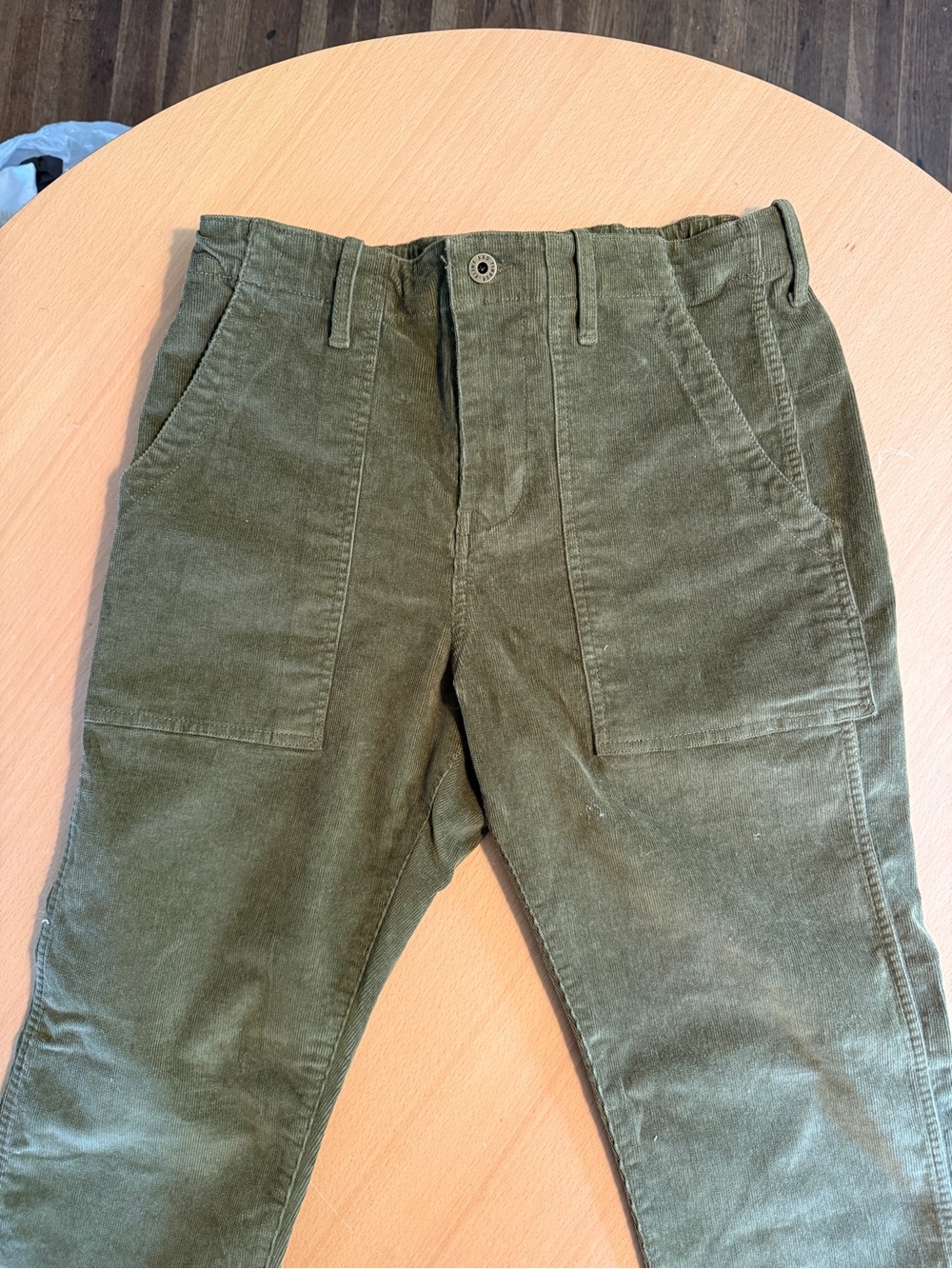 Men's Olive Green Corduroy Pants 30